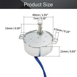 Fielect Synchronous Motor AC 110V 10-12RPM Turntable Motor CW/CCW Direction 4W TYC-50 Horizontal Hole Shaft