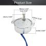 Fielect Synchronous Motor AC 110V 20-24RPM Turntable Motor CW/CCW Direction 4W TYC-50 Horizontal Hole Shaft