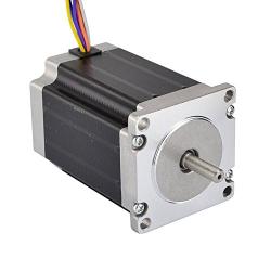 STEPPERONLINE Nema 23 Stepper Motor 2.83Nm 4A 8-Wire 6.35mm Dual Shaft CNC Mill Lathe Router
