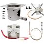 Auger Motor,Grill Induction Fan Kit, Fire Burn Pot and Hot Rod Ignitor,Replacement Parts with Screws and Fuse for Pit Boss and Traeger Wood Pellet Grill,Drive Motor and Combustion Fan Ignitor Kit Fits