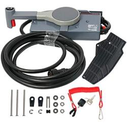 NovelBee Side Mount Remote Control Box with 10 pins Wire Harness and Cable 16FT for Yamaha Outboard Motors Steering System (Right Hand) 703-48205
