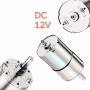 DC 12V 1000RPM Gear Motor High Torque Electric Micro Speed Reduction Geared Motor Eccentric Output Shaft 37mm Diameter Gearbox