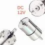 DC 12V 1000RPM Gear Motor High Torque Electric Micro Speed Reduction Geared Motor Eccentric Output Shaft 37mm Diameter Gearbox