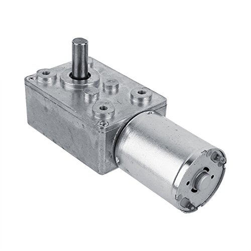 DC 12V Worm Gear Motor Reduction Electric Motor Reversible High Torque Turbo Electric Geared Gear Box with Self Lock Design(62RPM)