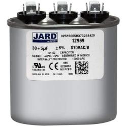 Motor Dual Run Capacitor Oval 30 5 uf MFD 370 Volt VAC 12969