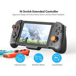 ElecGear Switch Controller, Extended Grip Controller with Left Right Joy Con for Nintendo Switch, Wired Switch Pro Controller, Motion Sensor and Dual Motor, USB C PD Play and Charge - |Not for OLED|