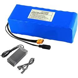 Jieoto 36V 10000mAh Ebike Lithium Battery 10AH 10S 3P Electric Bike Battery Pack for 150W-750W Motor for E-Scooters Electric Tools Electric Wheelchairs with BMS and Charger