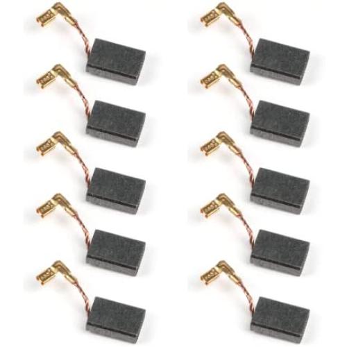 UNIMORE Electric Motor Carbon Brushes for Power Tool Repair Parts, 16 x 11 x 5mm, Pack of 10