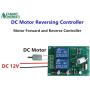 Calvas 433Mhz Wireless RF Switch DC12V Relay Receiver Module and 433 Mhz Remote Controls For DC Motor Forward and Reverse Controller - (Color: 1 Piece DC 1202)
