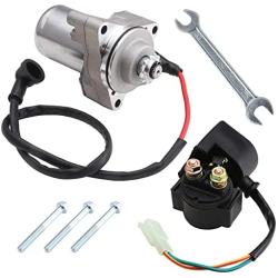 Stylemafia 3 Bolt Starter Motor Starter Solenoid Relay fit for 50cc 70 cc 90cc 100cc 110cc 125cc 4 Stroke Quad Wheelers ATVs Taotao SSR Roketa Go Karts Pit Bike Jonway SunL Dune Buggy Coolster