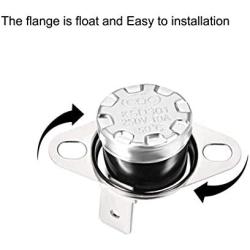 uxcell KSD301 Thermostat 50°C/122°F 10A N.C Adjust Snap Disc Temperature Switch for Microwave,Oven,Coffee Maker 2pcs