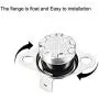 uxcell KSD301 Thermostat 50°C/122°F 10A N.C Adjust Snap Disc Temperature Switch for Microwave,Oven,Coffee Maker 2pcs