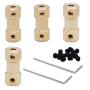 Twidec/4Pcs 3mm-3mm Brass Flexible Shaft Coupler for RC Airplane Boat Motor Transmission Connector COUPLER-GLD-3-3