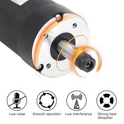 RATTMMOTOR CNC Spindle Motor Kit Brushless 400W Air Cooled Spindle Motor ER8 12000RPM+600W Brushless Spindle Motor Driver Controller+55mm Spindle Mount Bracket for Mini CNC Router Engraving Machine