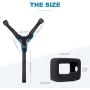 YALLSAME Helmet Mount with Windshield for GoPro Hero 10 9 Go Pro Motorcycle Strap Chin Rhino Attachment Full Face Helmet Mount Accessories for GoPro 9 10 Black Ideal for Racing Skiing High-Speed Sport