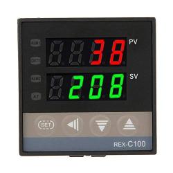 Digital Temperature Controller REX-C100FK02-V×an High Accuracy Temperature Alarm Controller for Motors, Refrigeration or Heating Products