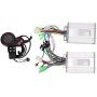 Electric Bike Brushless Controller, Dual Drive E Bike Conversion LCD Panel Kit 36V 48V Universal LH100 Color LCD Screen Display Meter Dual Drive Controller Kit, for Electric Bicycles, Scooters, etc