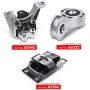 A-Premium Engine Motor and Transmission Mount Compatible with Ford Focus 2008-2011 3-PC (Fit Automatic Transmission Only) A5322 A2986 A5495