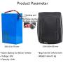 24V 12Ah E-Bike Lithium-Ion Battery, for 200W-500W Motors, with Hanging Bag, Built-in BMS Protection Board, Comes with A Charger