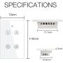 MOES WiFi Smart Ceiling Fan Light Wall Switch, Smart Life/Tuya APP Remote Timer and Counterdown, Compatible with Alexa and Google Home, No Hub Required, Neutral Wire Required,White