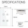 MOES WiFi Smart Ceiling Fan Light Wall Switch, Smart Life/Tuya APP Remote Timer and Counterdown, Compatible with Alexa and Google Home, No Hub Required, Neutral Wire Required,White