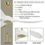 Ghicc White Ceiling Fan with Remote Control 50