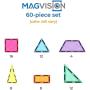 MagVision 60-Piece Magnetic Building Tiles Set, Stem Magnetic Building Blocks, Extra Strong and Safe Magnets, Stem Toys, Magnetic Blocks, Educational Toys for Children Ages 3+ Years