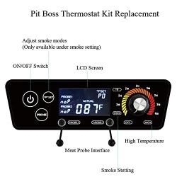FlameSky BBQ Temperature Controller for Pit Boss Control Board Replacement Parts, Digital Thermostat Control Panel Kit, Digital Display Board with Upgrade LCD Screen Black