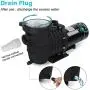2HP 6825GPH In-Ground Pool Pump, 110/220V Dual Voltage Inground/ Above Ground Swimming Pool Pump with Strainer Basket