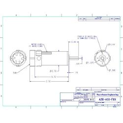 AmpFlow A28-400-F24 Brushed, Fan-Cooled, Rare-Earth Neodymium Magnet Motor, 18V, 24V, or 28 VDC, 4900 rpm