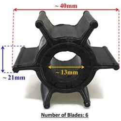 Boat Motor Water Pump Impeller 47-96619M 47-84027M 47-84027T 18-3074 682-44352 for Yamaha Mercury Mariner Outboard 9.9HP 15HP 9.9C 15C 15K W15 Outboard Motor Engine