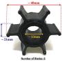 Boat Motor Water Pump Impeller 47-96619M 47-84027M 47-84027T 18-3074 682-44352 for Yamaha Mercury Mariner Outboard 9.9HP 15HP 9.9C 15C 15K W15 Outboard Motor Engine