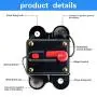 CRWER 80 Amp Circuit Breaker with Switch Manual Reset 12V-36V DC for Boat Rv Truck Car Marine Trolling Motors,Waterproof Surface Mount 80A