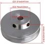 BQLZR 41x16x6MM Silver Aluminum Alloy Single Groove 6MM Fixed Bore Pulley for Motor Shaft 3-5MM PU Round Belts