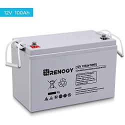 Renogy Deep Cycle AGM Battery 12 Volt 100Ah, 3% Self-Discharge Rate, 2000A Max Discharge Current, Safe Charge Most Home Appliances for RV, Camping, Cabin, Marine and Off-Grid System, Maintenance-Free