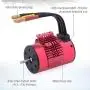 Surpass Hobby KK 3660 3500KV Waterproof Brushless Motor Shaft 3.175mm with Brushless 80A ESC and Program Card + Heatsink Combo for 1/10 RC Car