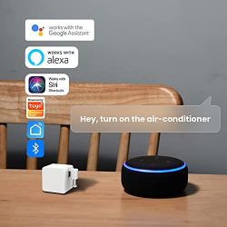 Smart Switch Button Pusher: Wireless App or Timer Control, No Wiring, Smart Bluetooth Fingerbot for Light Switch Doorbell Coffee Maker Fan, Add Gateway Compatible with Alexa, Google Home (White)