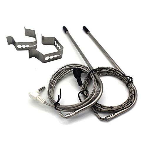 Unifit Meat Probe Replacement Parts for Pit Boss and Traeger Pellet Smokers Grills, Waterproof Temperature Probe Kits (2 PC with Stainless Steel Holder)
