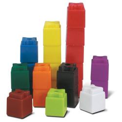 hand2mind - 46485 3/4-Inch Multi-Colored Linking UniLink Cubes (Set of 1,000) & 343B Foam Two-Color Counters for Kids Ages 5-8, Math Supplies for Early Math Learners, Math Manipulatives (Pack of 200)