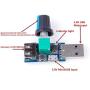 USB Fan Speed Controller, DC 5V Stepless Mini USB Fan Governor DC 4-12V to 2.5-8V 5W Regulator Speed Control Knob with Switch(3PCS)