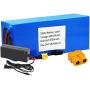 Jieoto Electric Bicycle Battery 48V 15AH E-Bike Battery Lithium Ion Battery with Charger, BMS Protection Board, Electric Scooter Battery for 1000W 750W 500W Bicycle Motor