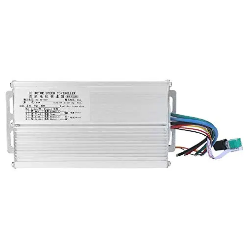 DC Brush CCW CW Motor Speed Controller 12~60V Motor Speed Governor Regulator 80A PWM DC Motor Speed Controller Forward and Reverse DC