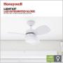 Honeywell Ceiling Fans 50600-01 Ocean Breeze Contemporary, 30” LED Frosted Light, Light Oak/Satin Nickel Finish Blades, White