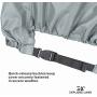 Explore Land Outboard Motor Cover - Waterproof 600D Heavy Duty Boat Engine Hood Covers - Fit for Motor up to 25 HP, Grey
