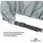 Explore Land Outboard Motor Cover - Waterproof 600D Heavy Duty Boat Engine Hood Covers - Fit for Motor up to 25 HP, Grey