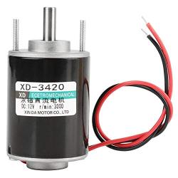 12/24V 30W Permanent Magnet Motor Hollow Shaft DC Motor Electric Brushed Motor Speed Adjustable CW/CCW (12V 3000RPM)