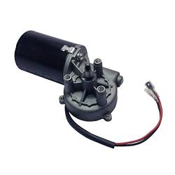 AZSSMUK DC Permanent Magnet Carbon Brush Garage Door Gear Motor Reversible Power 30W (12V, Right Screw-Thread Shaft, 50RPM)