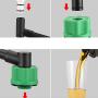 Oil Fill Funnel Kit, Engine Oil Funnel Adaptor Filling Set with Swivel Offset Extension Tube, 10Pcs Swivel Offset Extension Tube Car Van Tool
