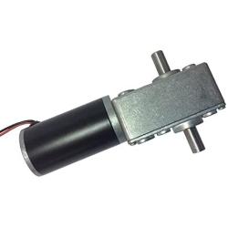BEMONOC Reversible Mirco Dc Worm Geared Motor 12V 55 RPM Double Shaft Output 8mm with Gear Box for Diy Parts