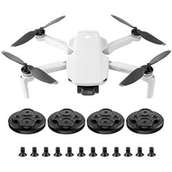 CZFRIEND Drone Accessory 4pcs Upgraded Aluminum Motor Cover Cap fit for DJI Mavic Mini 2/Mavic Mini se, Dustproof & Waterproof & Scratchproof Protection Mounts (Black for Mavic Mini 2/Mini se)